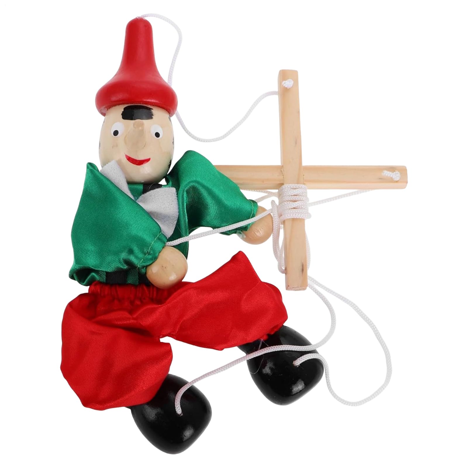 Marionnette en bois avec cordons – Figurine de avec ficelle traditionnelle – Figurine de théâtre de interactive pour jeux de rôle, anniversaire et