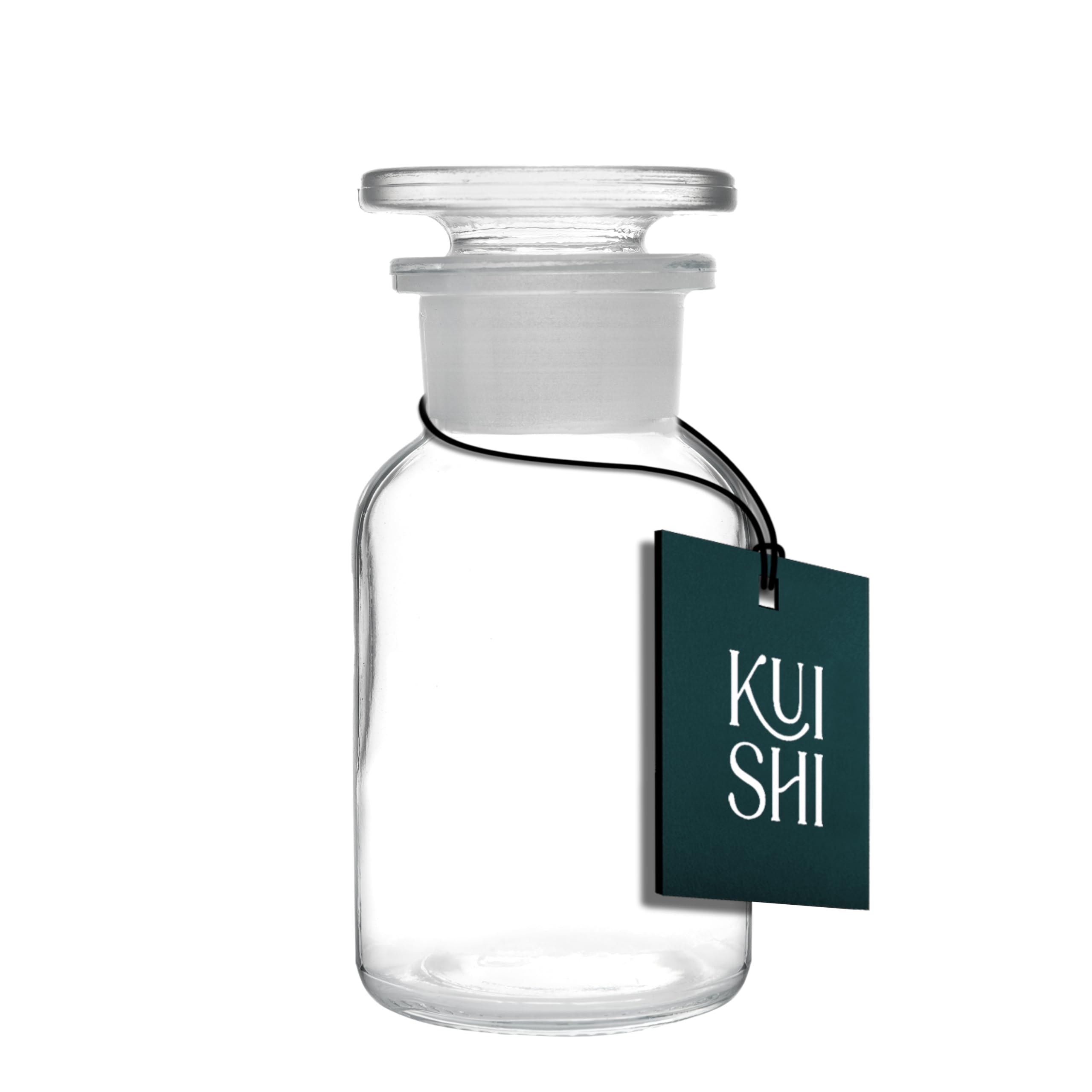 Kuishi Clear 50Ml Glass Apothecary Jar With Glass Stopper – Recycled Glass Storage Jar For Dry Food, Wedding Decor & Home Styling,