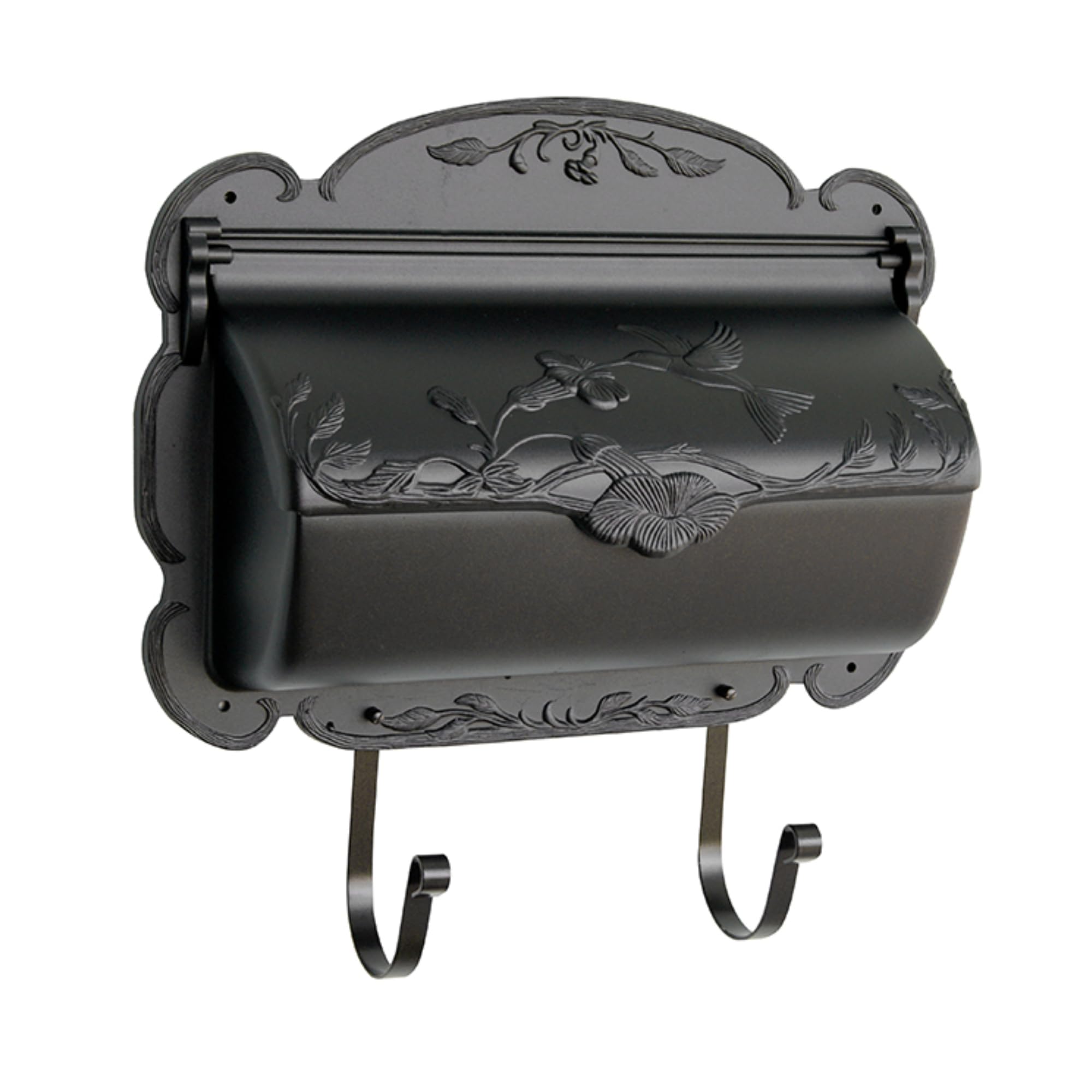 Special Lite Hummingbird Horizontal Wall Mount Mailbox - Black Aluminum Mailbox for Wall Mount - SHB-1004-BLK