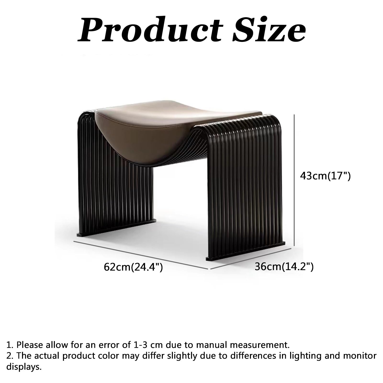 Panca Entryway con Gambe in Metallo, Design Industriale Moderno, Sedile Imbottito in Pelle PU, Versatile per Camera da Letto, Soggiorno, Zona Pranzo e corridoio (Nero)