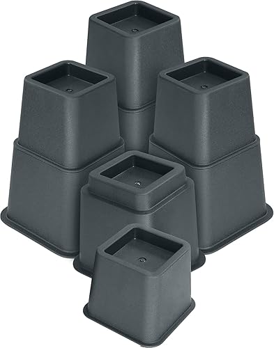 Miniatura 10 de Utopia Bedding - Juego de 8 elevadores de muebles ajustables de alta calidad – elevador de cama de 5 a 9 pulgadas, elevador de mesa, elevador