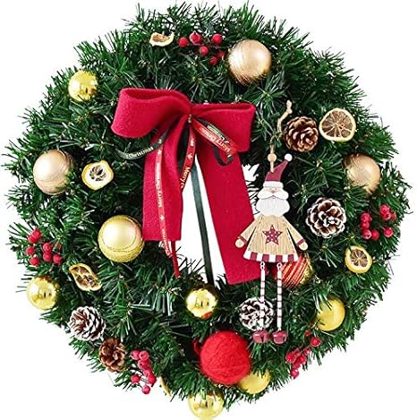 Amazon Jqstar クリスマスリース リボン ベル ボール 松かさ 玄関リース かわいい 装飾 北欧風 オーナメント付 華やか ゴージャス 壁飾り デコレーション おしゃれ インテリア ドアチャーム クリスマス飾り プレゼント ギフト 贈り物 冬 イベント リボンタイプ 50cm