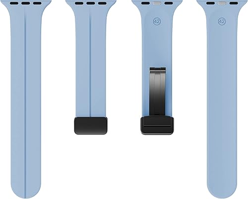 Miniatura 4 de LYSMVIVI Magnetic Band Compatible with Apple Watch Band 38mm 40mm 41mm 42mm 44mm 45mm 49mm Women Men, Soft Silicone Sport Strap Compatible for