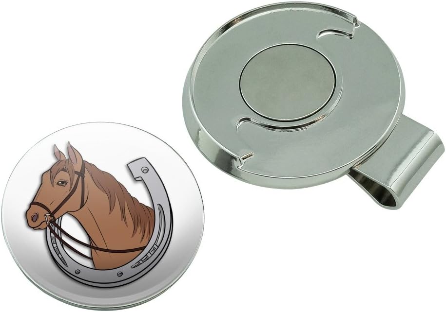 review GRAPHICS & MORE Brown Horse in Horseshoe Golf Hat Clip with Magnetic Ball Marker