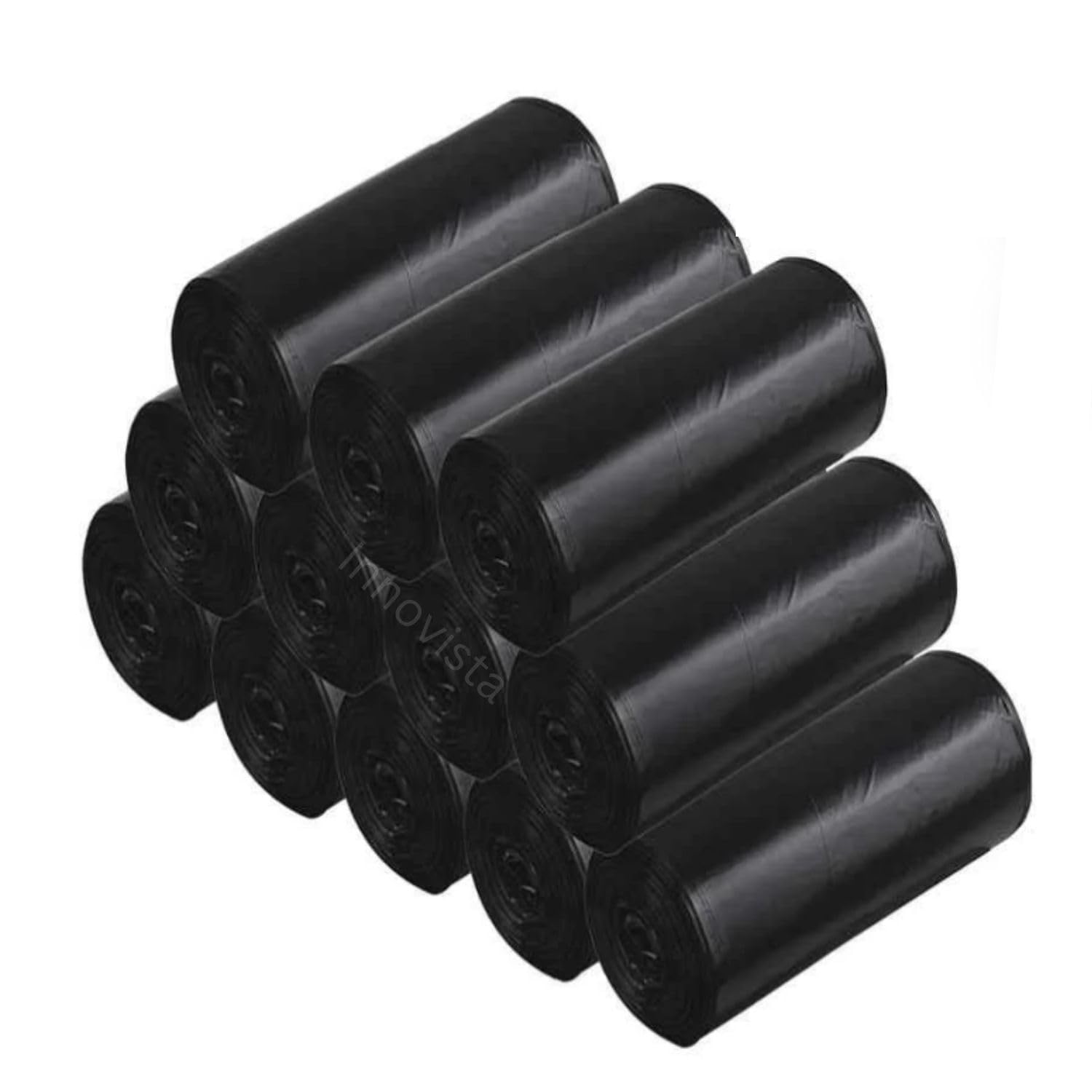 Polyethylene Premium Garbage Bags 180 Pcs - Medium Size 19 x 21 Inches|Leakproof|Odour Free|Strong Garbage Bags Medium Size - Pack of 6|30 Pieces Each, Black