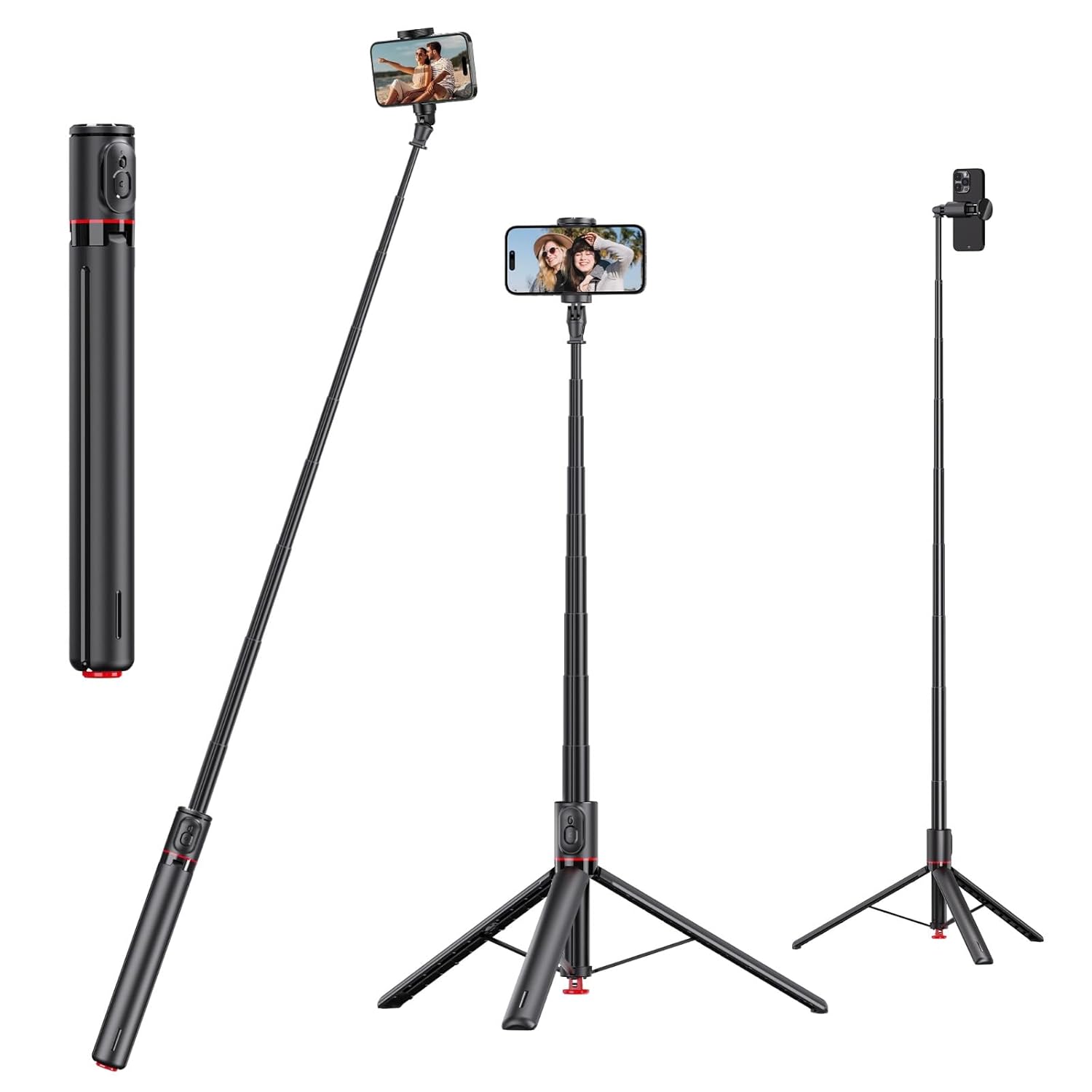 WeCool S7 Pro Long Selfie Stick with Tripod Stand 69″/177cm, 360 Degree Rotation Selfie Stick Tripod, Magnetic Remote with ABS+Aluminum Body, Auto Pop Open for Hands-Free Photo & Live Video Shoot WeCool S7 Pro Long Selfie Stick with Tripod Stand 69″/177cm, 360 Degree Rotation Selfie Stick Tripod, Magnetic Remote with ABS+Aluminum Body, Auto Pop Open for Hands-Free Photo & Live Video Shoot
