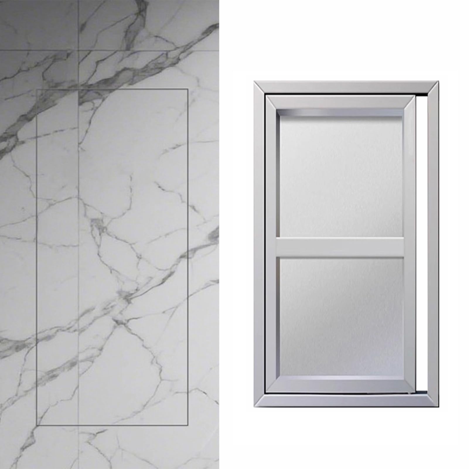 Puerta de panel de acceso empotrada para ocultar registros técnicos de yeso con aluminio