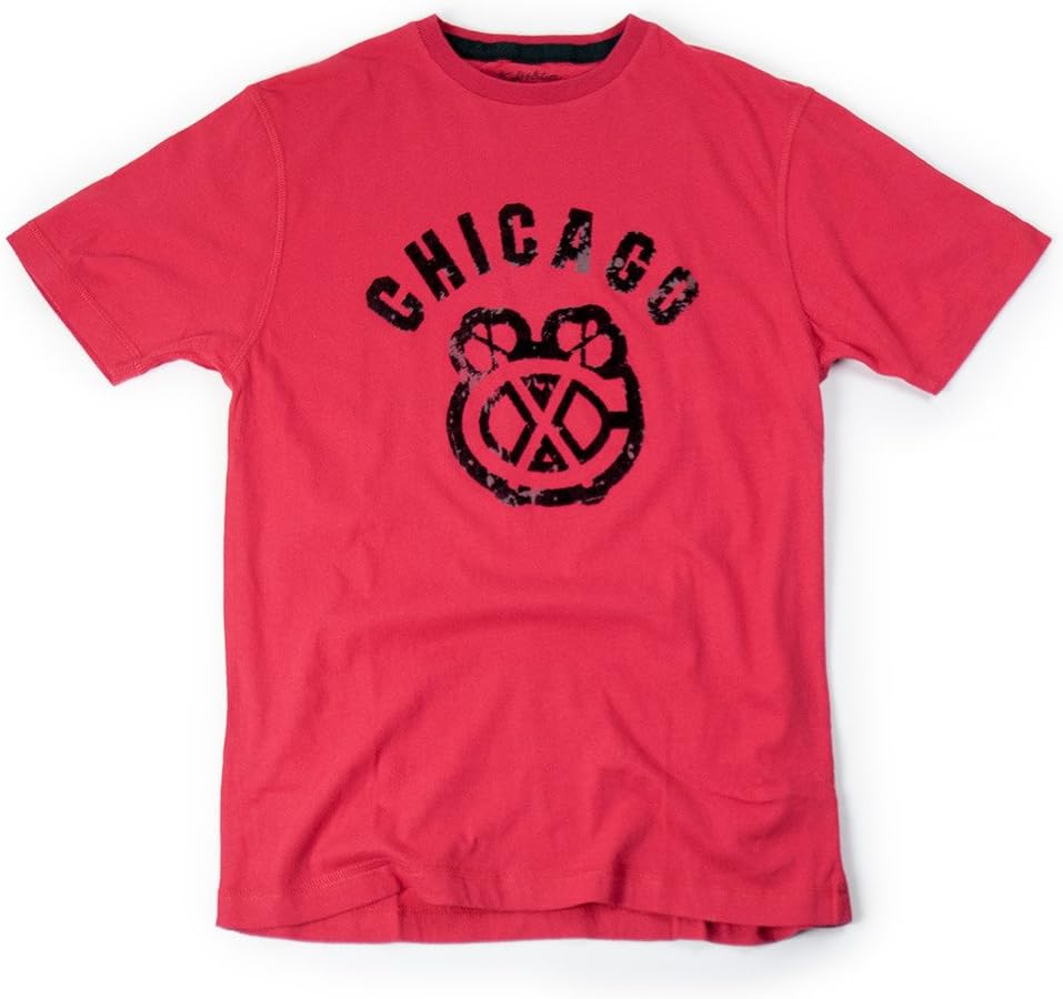 NHL Chicago Blackhawks Gas House Short Sleeve Distressed Tee Men's