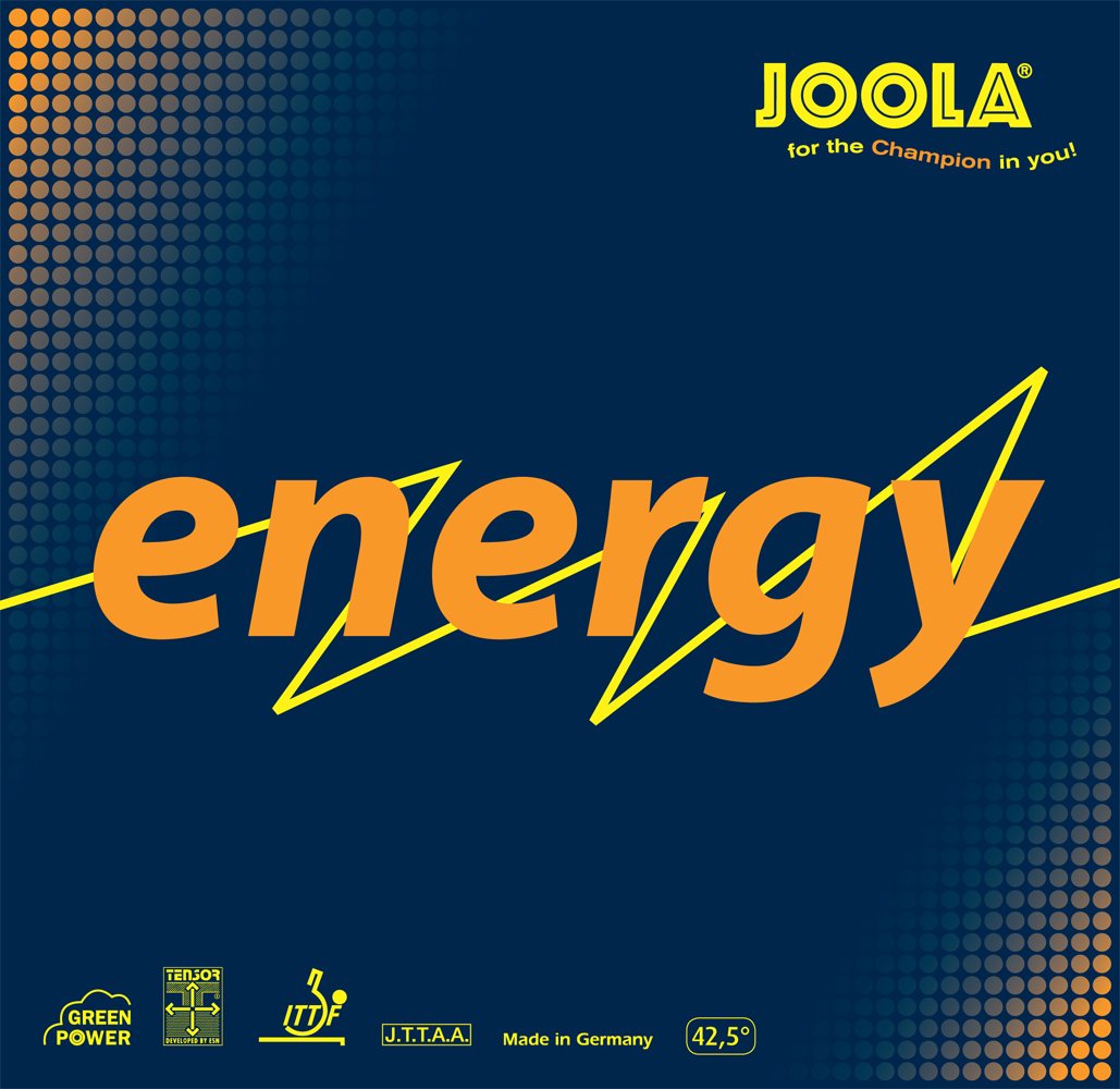 JOOLA Energy Green Power Table Tennis Rubber (Red, Maximum)