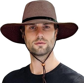 Western Cowboy Hat for Men Women Beach Sun Hat Wide Brim Panama Fedora Outdoor Foldable Summer Straw Sombrero Rancher Cap