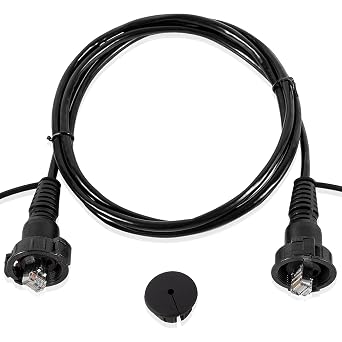 Marine Network Cable Rj45 010-10550-00 6ft with Split Connector and Waterproof Cap Fits for Garmin Navigation Screen Devices