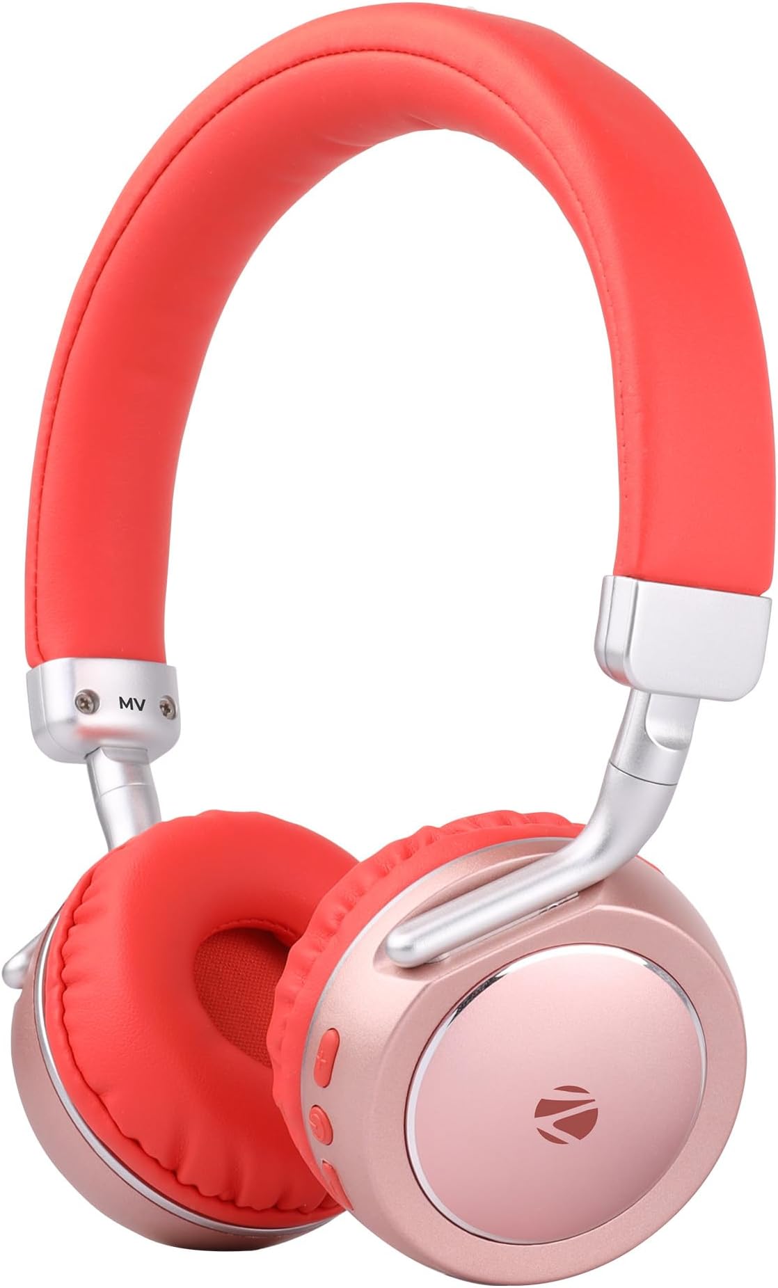 ZEBRONICS DUKE 2 Wireless Headphone, Supports Bluetooth, Dual Pairing, Deep Bass, up to 60h Battery Backup, AUX, Environmental Noise Cancellation, Gaming Mode, Now with Type C Charging (Red )