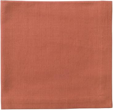 Tableau Sienna Essential Cotton Napkins - Set of 6, 20x20 Inch Orange Cloth Napkins for Dinner, Parties & Events, Soft & Durable 100% Cotton Fabric, Tangerine Table Decorations
