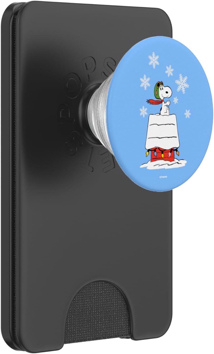 Peanuts Snoopy Flying Ace Holiday Dog House PopSockets PopGrip for MagSafe