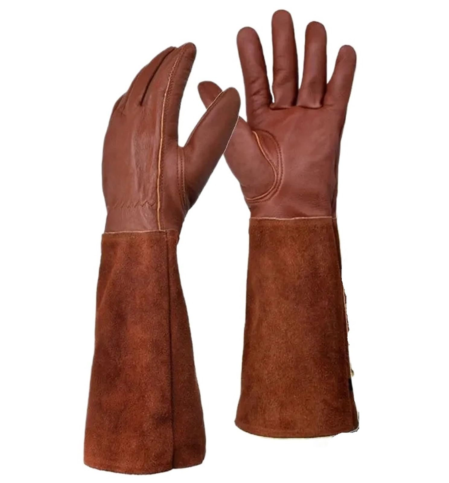 Guanti da lavoro di sicurezza for giardinaggio a tubo lungo potatura traspiranti in pelle protettivi industriali giardino Per il giardinaggio(XL)