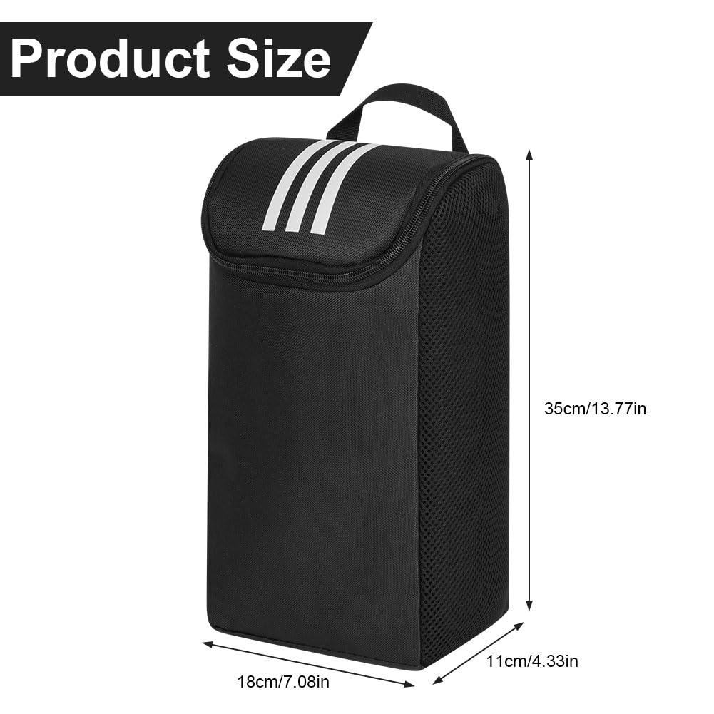 AOOWU Porta Scarpe, Multiuso Borsa Portatile, Borsa Viaggio Sneakers Sacchetti Scarpe da Uomo Donna, per Palestra Esterno Viaggio Campeggio Escursione (Nero)