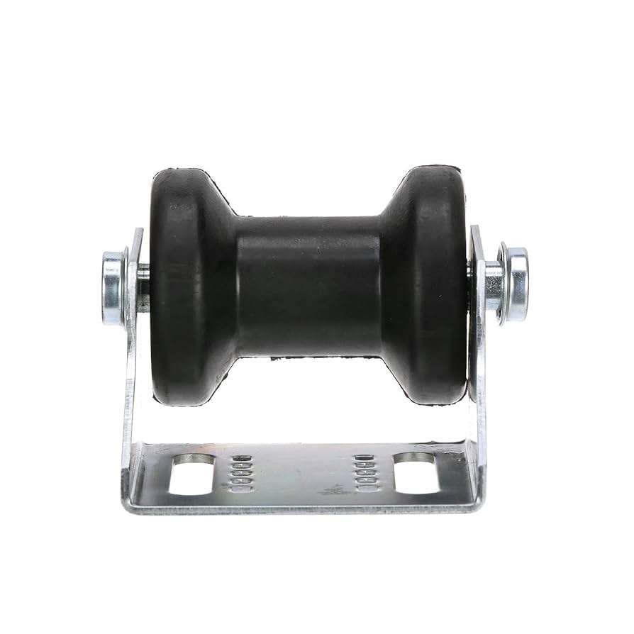 AMLESO 11220-3 Roller Panel Spool Keel Roller For Boat Trailer Portable Rubber Metal Boating Equipment Keel Bracket Roller Assembly