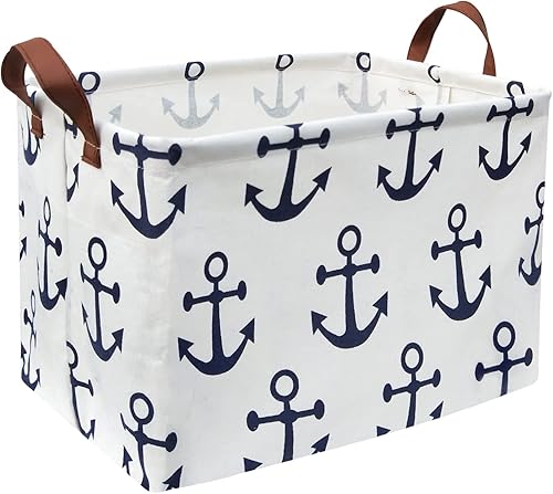 HIYAGON- Caja rectangular de almacenamiento, canasta para bebés, niños y mascotas, de tela, plegable, para organizar juguetes, canasta de cuarto de