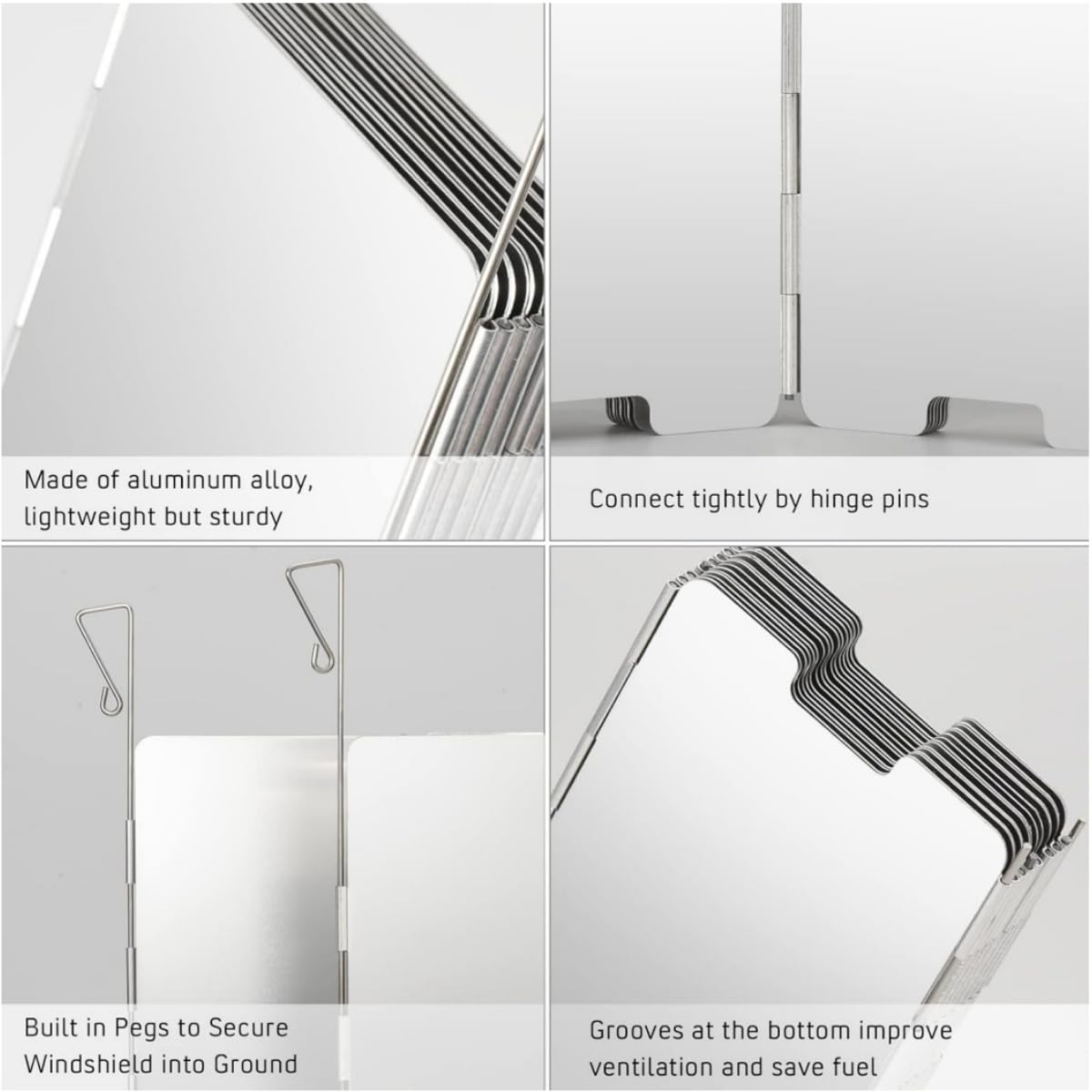 Paravento Pieghevole Per Fornello Da Campeggio - Anti-vento E Schizzi, Leggero E Portatile - Foto 6