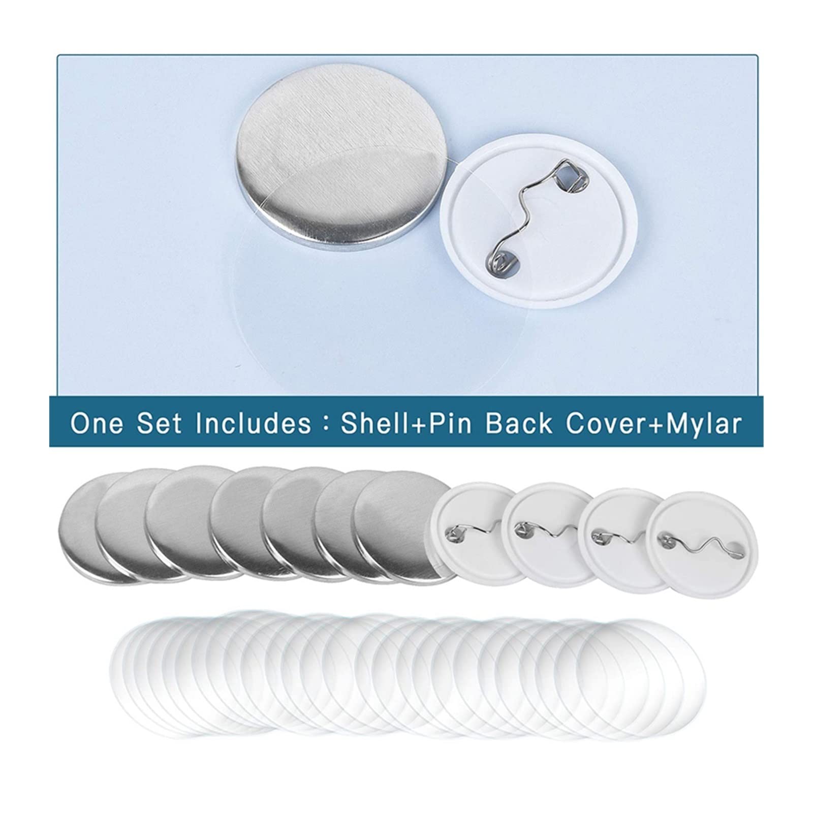 58mm Badges broche vierge 100 pièces bouton fabricant en plastique fournitures for Machine partie bricolage ensemble,Bricolage artisanal Pro