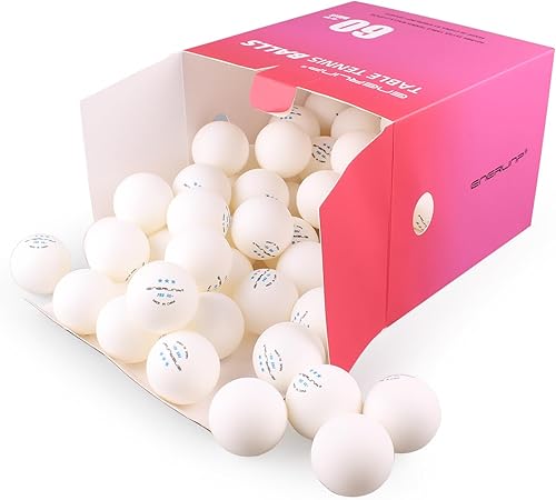 Pelotas deportivas de ping pong, tamaño oficial (40+) pelotas de tenis de mesa + peso, alto rendimiento duradero, competencia de 3 estrellas, ideal
