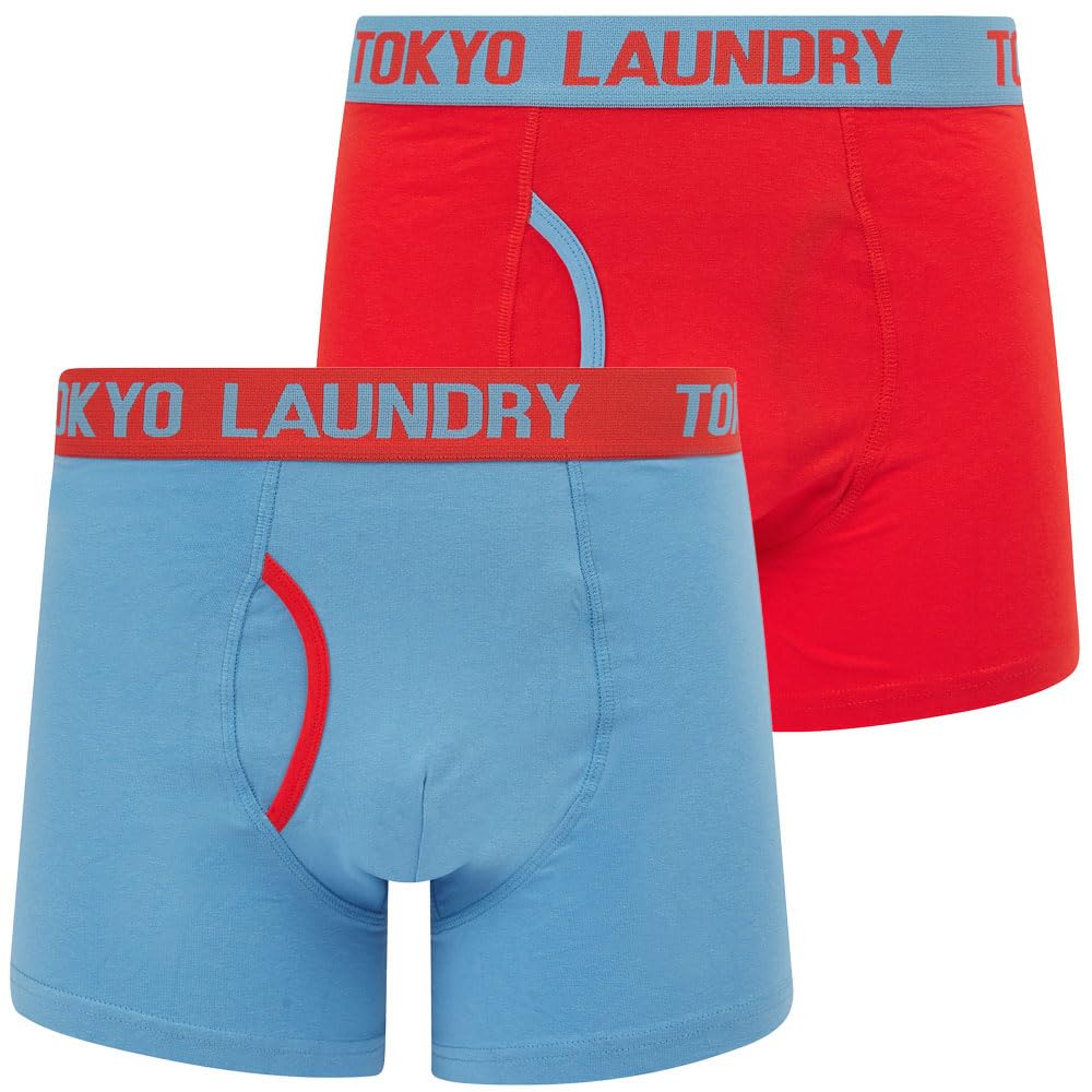 Tokyo Laundry Men's 2 Pack Gift Box Stretch Cotton Boxer Shorts Set