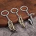NOIAFZY 9-Pack Retro Metal Saxophone Trumpet Tuba Keychain - Miniature Musical Instrument Keyrings for Music Enthusiasts