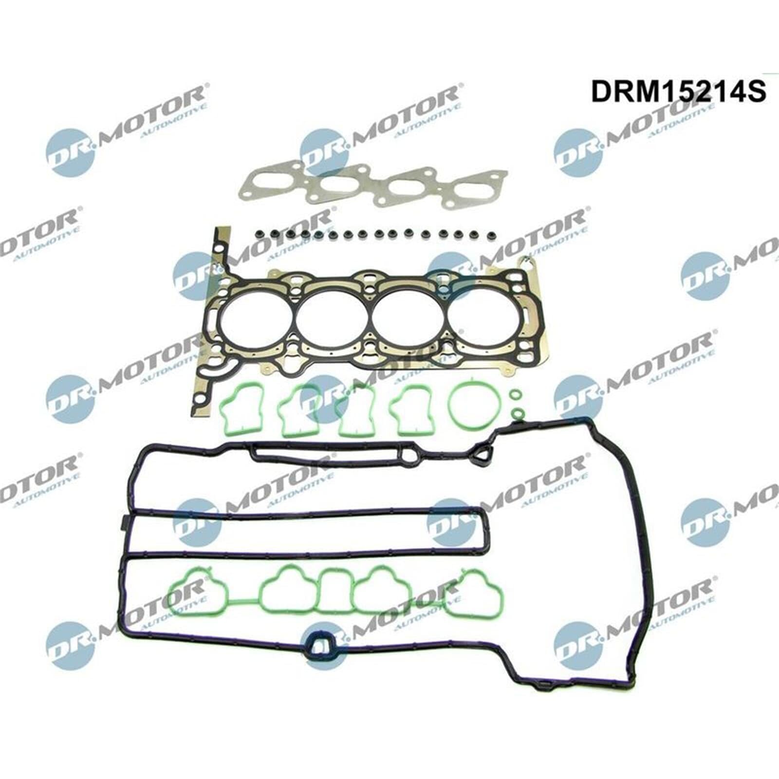 DR.MOTOR AUTOMOTIVE DRM15214S Kit guarnizioni Testata con guarnizione cappa testa del cilindro con guarnizione tenuta stelo valvola con guarnizione testata con guarnizione(i) collettore aspirazione | Compatibile con: CHEVROLET AVEO Schrägheck, CRUZE, CRUZ