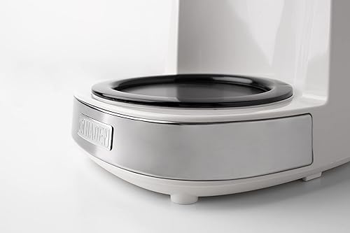 Miniatura 6 de HADEN Heritage Innovadora cafetera de goteo programable de 12 tazas con jarra de vidrio, embudo y función de apagado automático (marfil)