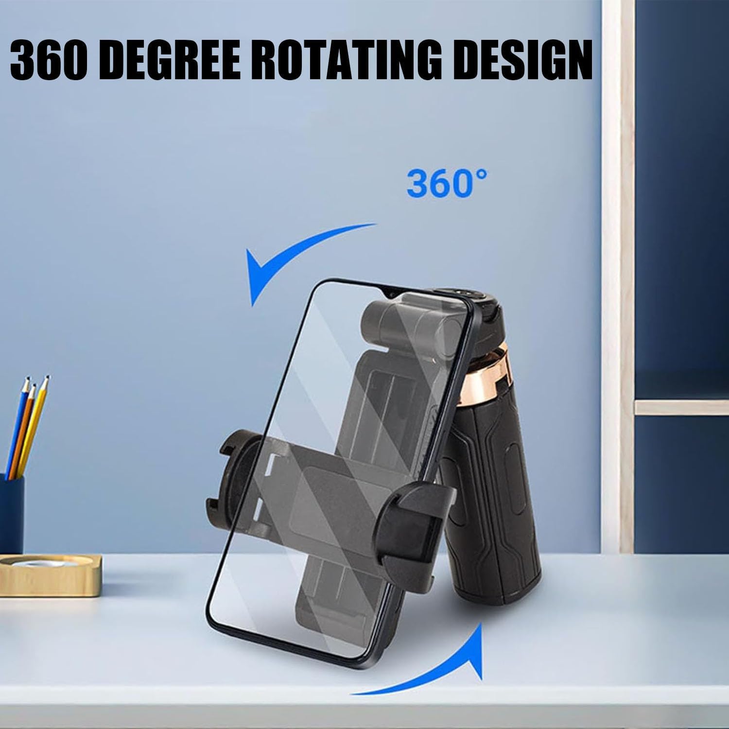 Mini Perche à Selfie Pour Téléphone Portable, Appareil Photo Bluetooth Universel à 360° Avec Trépied, Outil De Rotation Mobile