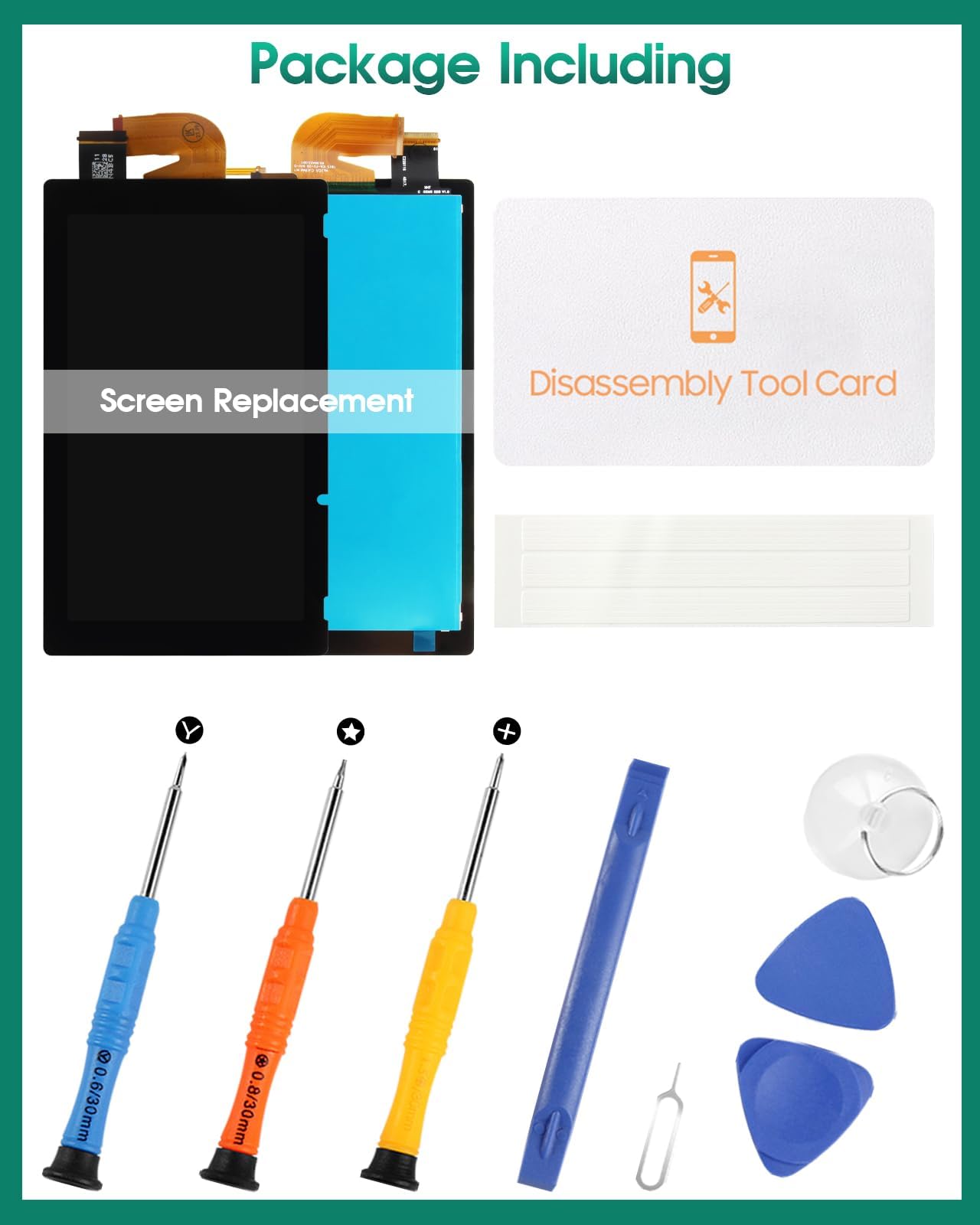 per Nintendo Switch V2 Sostituzione dello schermo per interruttore Display LCD Kit di ricambio per Switch V2 LCD Digitizer Touch Screen Assembly Sostituzione HAC-001(-01) 2019 (non per V1)