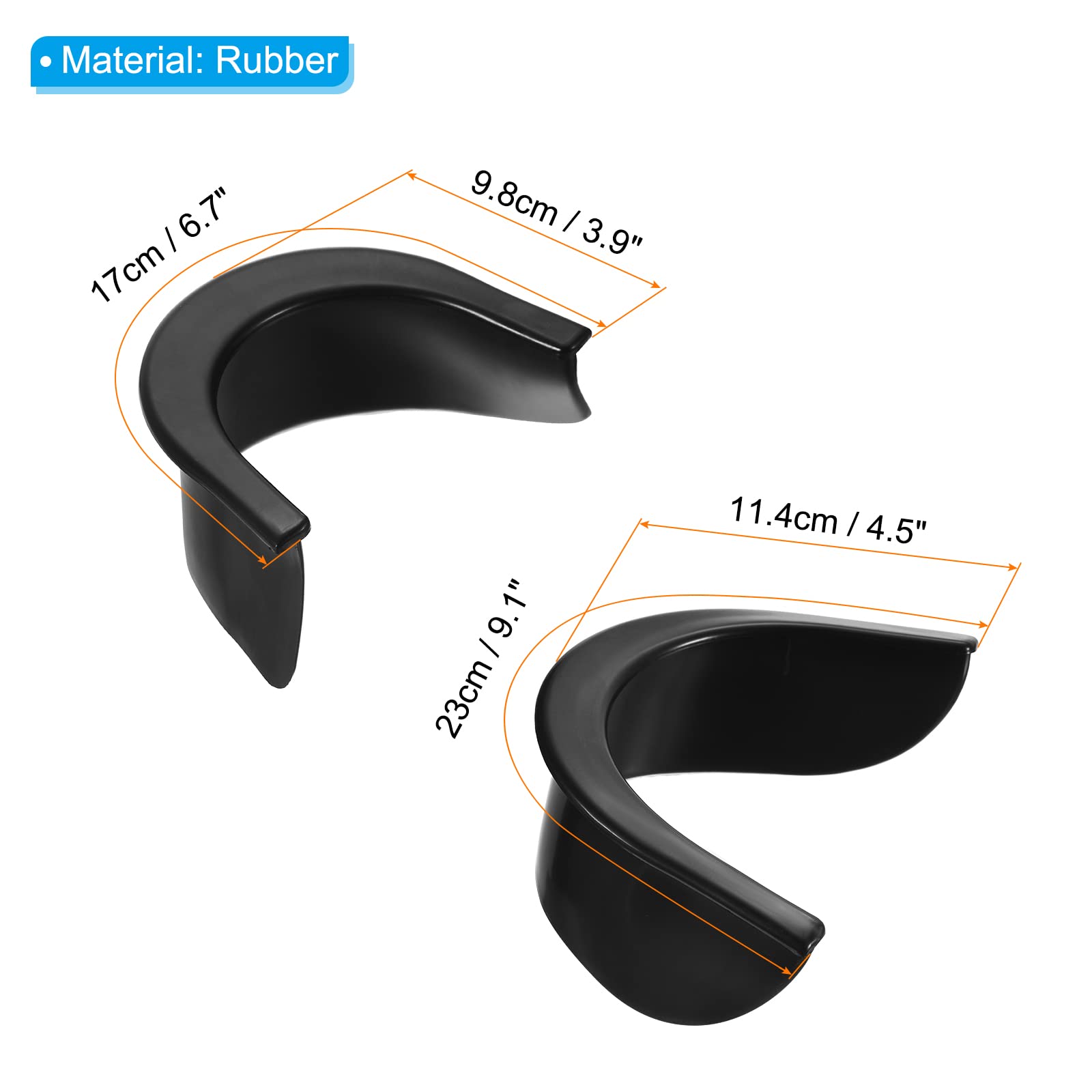 PATIKIL Biliardo Buco Rivestimenti, 6pz Pool Tavolo Tasca Rivestimenti Gomma Pool Tavolo Buco Rivestimenti Sostituzione per Pool Tavolo Biliardo, Nero