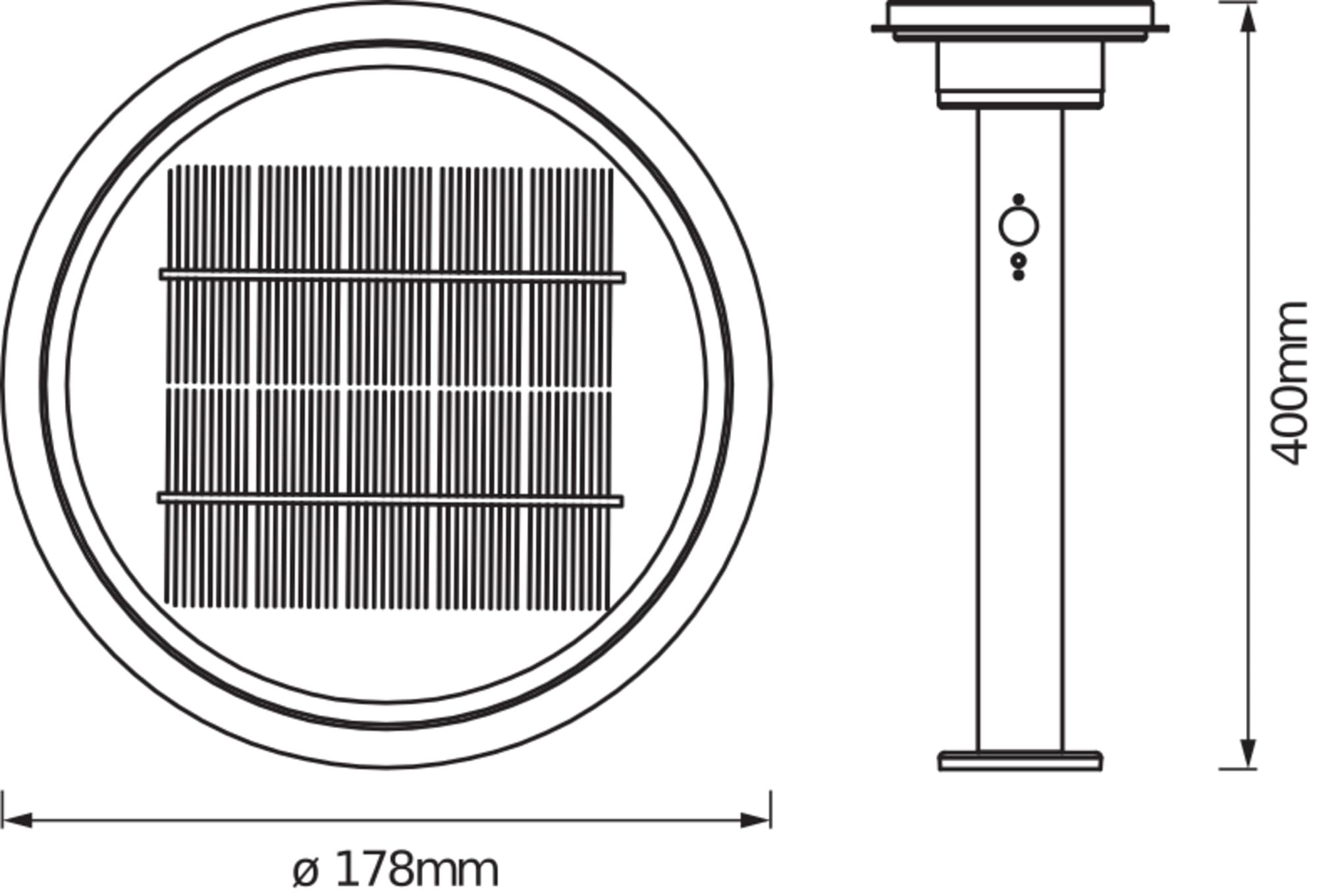 OSRAM Lámpara solar de exterior ENDURA Style, carcasa de acero inoxidable, color negro, IP44, con sensor de movimiento y luz diurna, alimentación solar, adecuada para entradas y terrazas