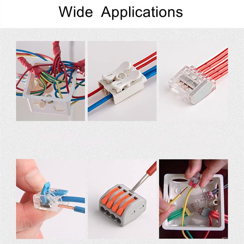 100Pcs 2P CH2 + 3P CH3 Quick Connector Spring Wire Terminal Blocks - LED Strip Connectors