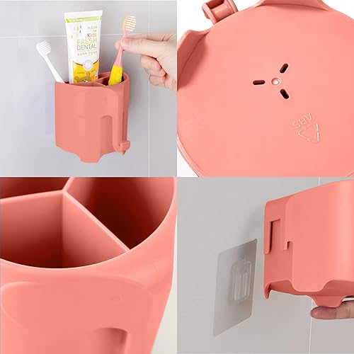 Miniatura 4 de Soporte para cepillos de dientes para niños, lindo soporte para cepillos de dientes de elefante para niños, soporte para pasta de dientes para baño,