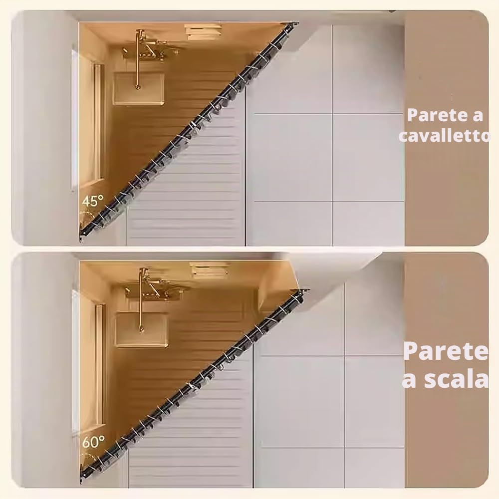 Bastone per Tende, Binario per Tende Regolabile, Supporto Girevole in Acciaio Inox a 180° per Asta Doccia, Asta per Tende a Parete Angolata, Binario a Soffitto per Bagno(Size:55-75cm,Color:a)