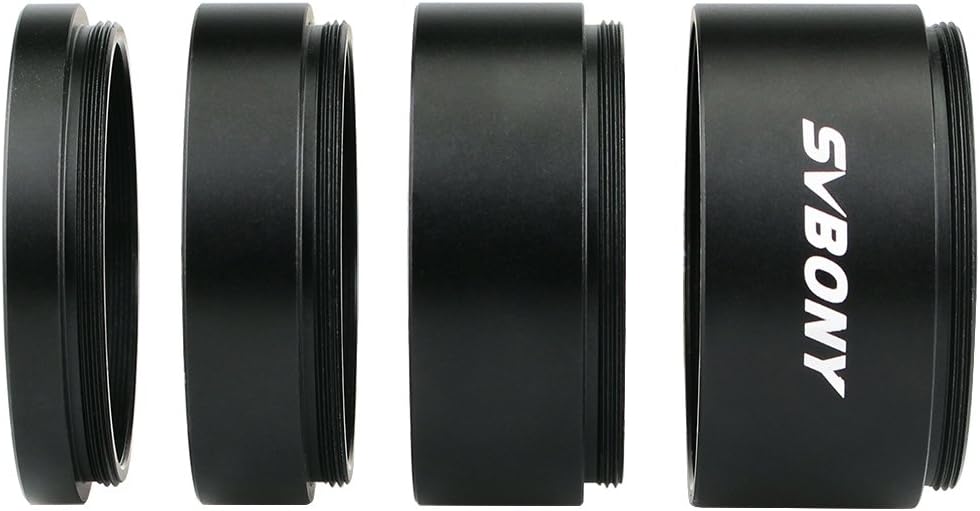 SVBONY Extension Tube M42x0.75 on Both Sides Length T2 Extension Tube Kit Length 5mm 10mm 15mm 20mm