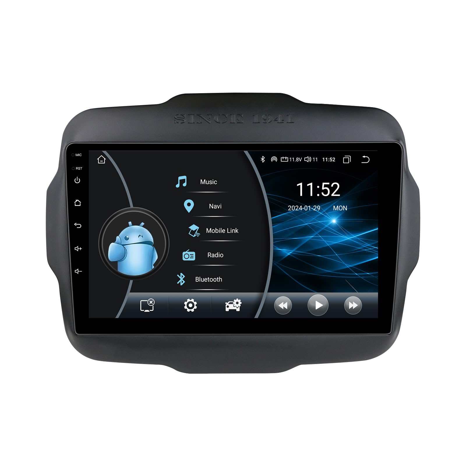 Android 13 autoradio 9 pollici touch screen 8 core 4 GB + 64 GB per Jeep Renegade 2016-2022 WiFi & Bluetooth GPS
