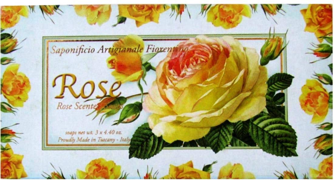 Saponificio Artigianale Fiorentino Yellow Rose Soap Set from Italy