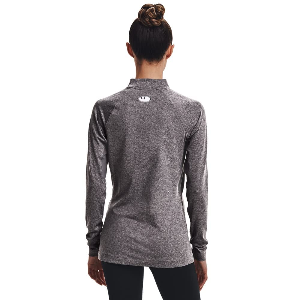 Under Armour UA CG Authentics Mockneck Haut à col Polo Ultra-Chaud pour Femmes, Top de Course Thermique à Manches Longues avec Technologie Anti-Odeur Femme (Lot de 1)