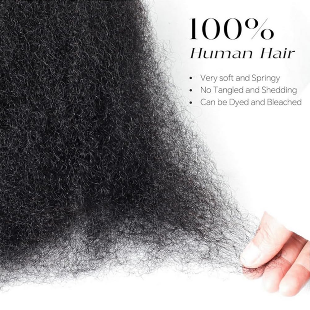 Raw Human Hair 13x4 Afro Kinky Curly Lace Frontal Closure Piece 12inch,Ultra-Thin SKINLIKE nvisible HD Lace Front Closure Only