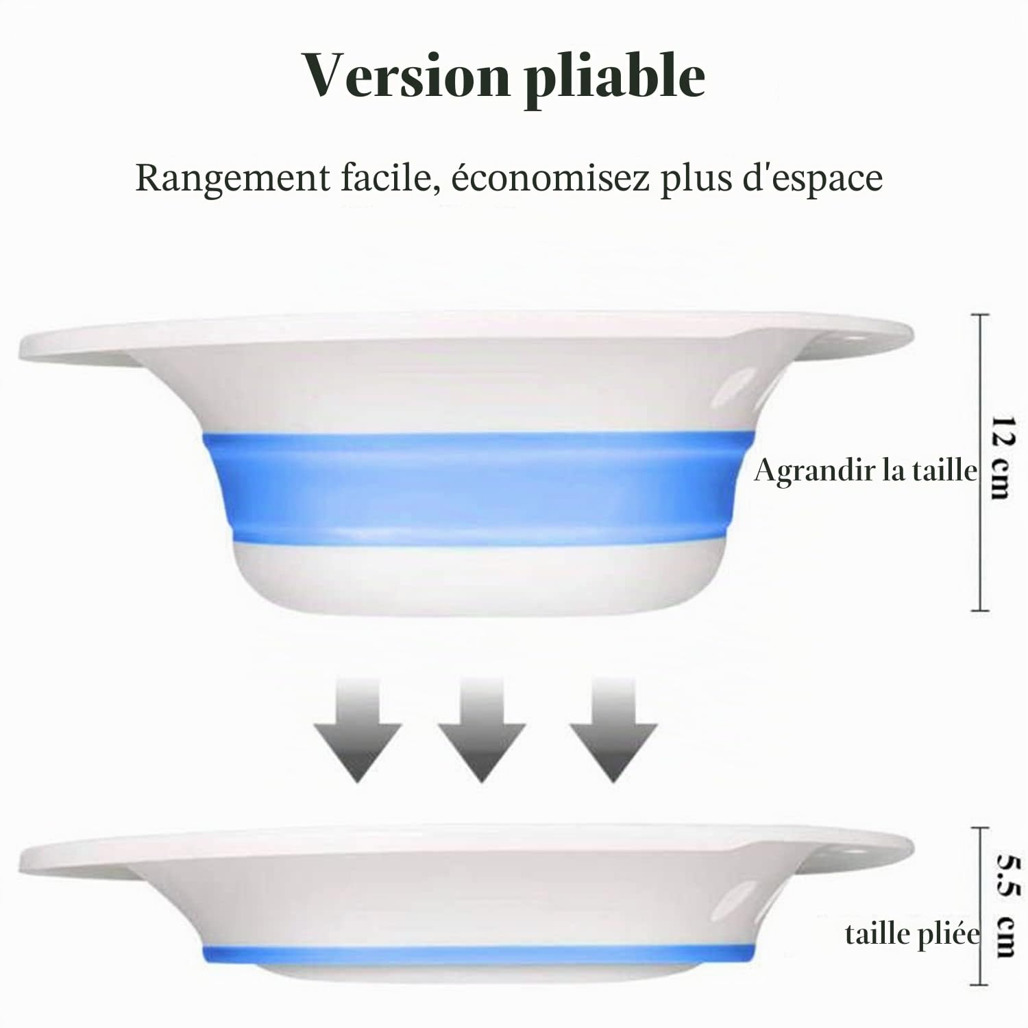 Baignoire de siège pour toilette, bidet Portable pour WC,Bassin de bain Sitz pliable,Bassine Bain de Siege, convient aux toilettes universelles