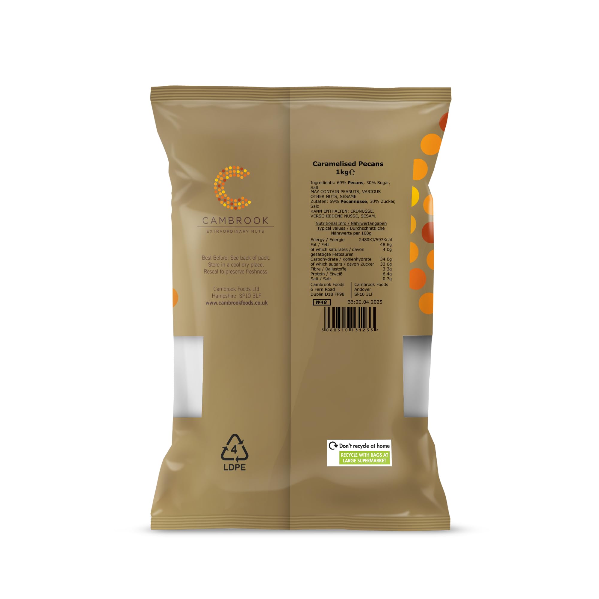 C Cambrook Extraordinary Nuts - Karamellisierte Pekannüsse 1kg