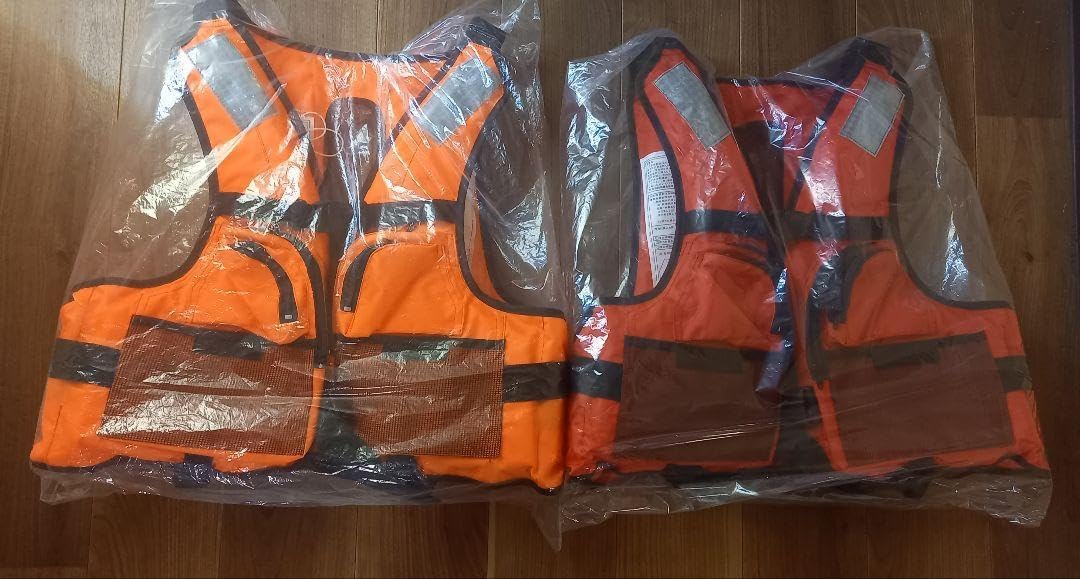 桜マーク付ライフジャケット2着セット★検定品★型式承認品★船検対応OK★新基準品 桜マーク付ライフジャケット2着セット☆検定品☆型式承認品☆船