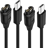 Vista 1 de Cargador USB C Tebiemao Compatible con Cargador de Reloj Garmin, Paquete de 2 Cables de Carga de Sincronización de Datos para Garmin Fenix 7 6 5