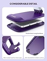 Vista 6 de Lamicall Soporte de teléfono morado para escritorio, soporte de teléfono celular morado oscuro, accesorios de escritorio imprescindibles