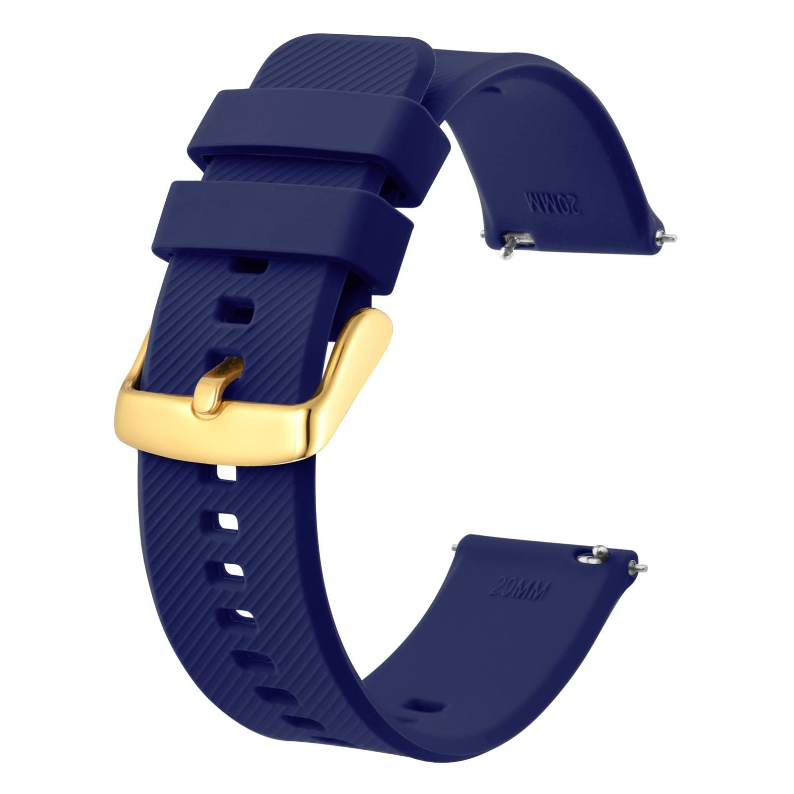 BISONSTRAP Watch Strap 18mm 19mm 20mm 21mm 22mm, Quick Release Silicone Watch Bands for Men Women