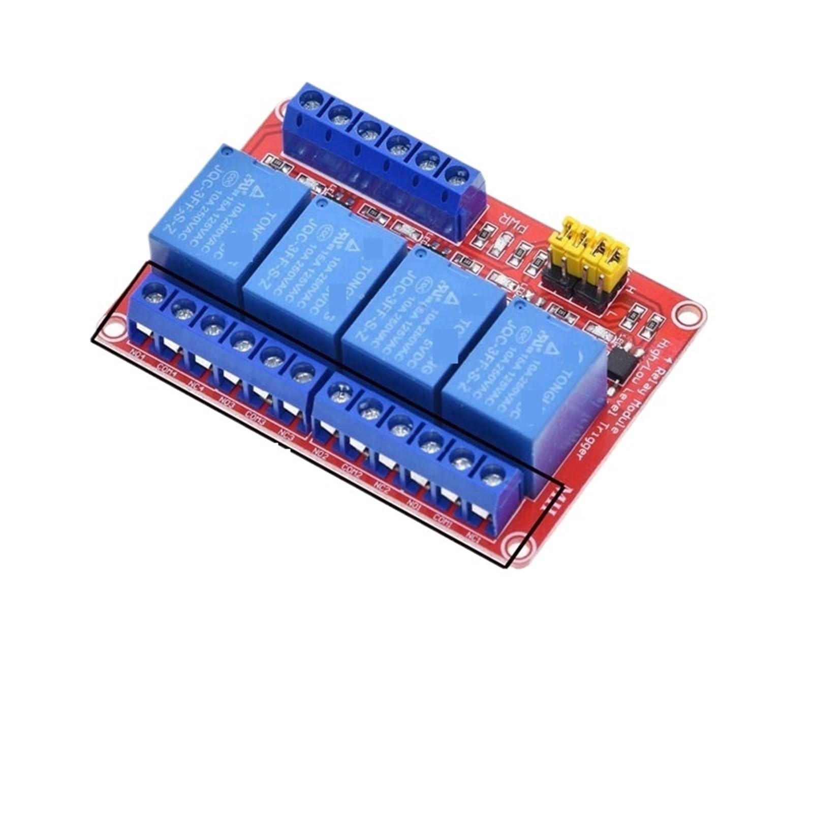 Module Relais 5V 4 Voies Optocoupleur Carte de Commutation Relais Arduino et Raspberry Pi