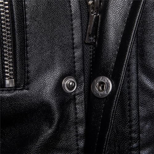 Chaqueta bomber de cuero sintético para hombre miniatura 3