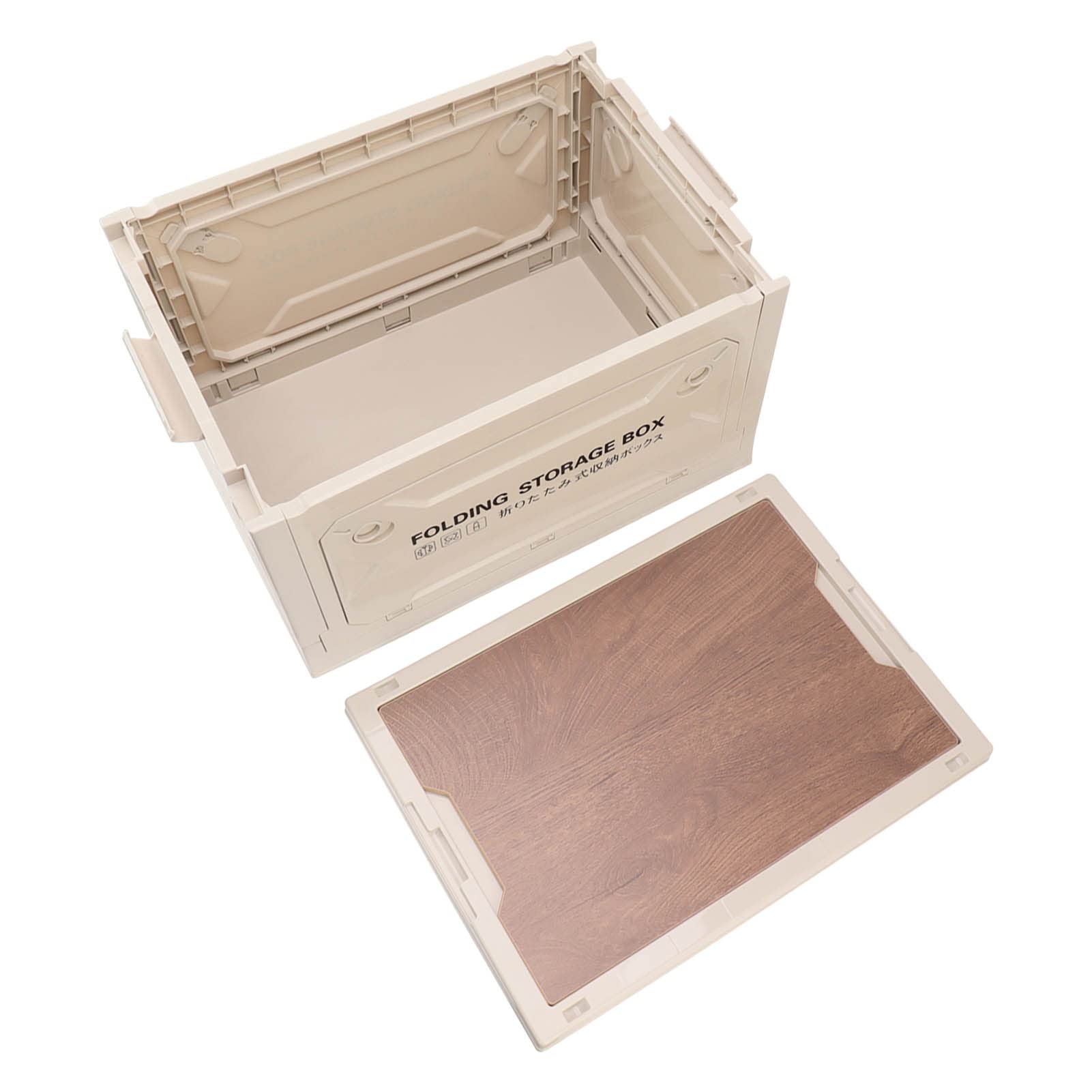 Ejoyous Scatola Portaoggetti con Coperchio 50L, Scatola da Campeggio per Bagagliaio Dell'Auto, Scatola Pieghevole per Auto con 5 Ruote, Accessori da Campeggio per Viaggi All'aperto